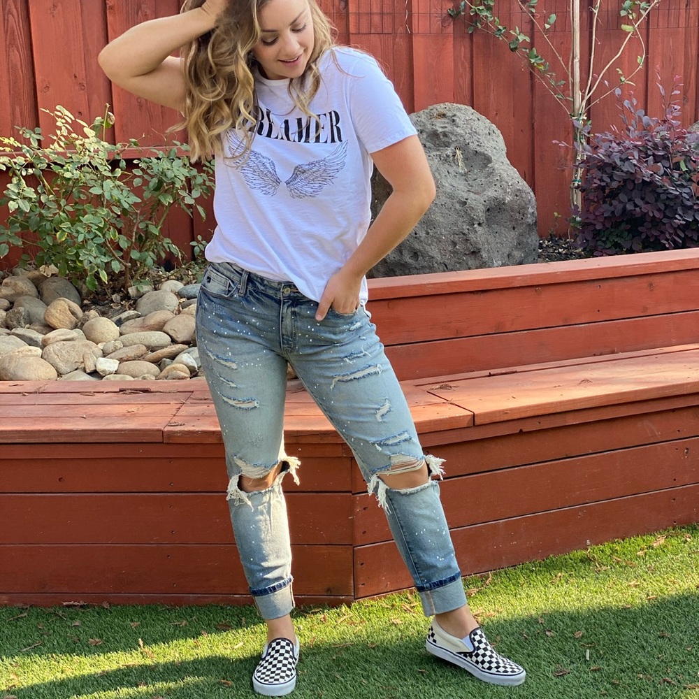 KanCan High Rise Ripped Boyfriend Jeans ❤️‍🔥